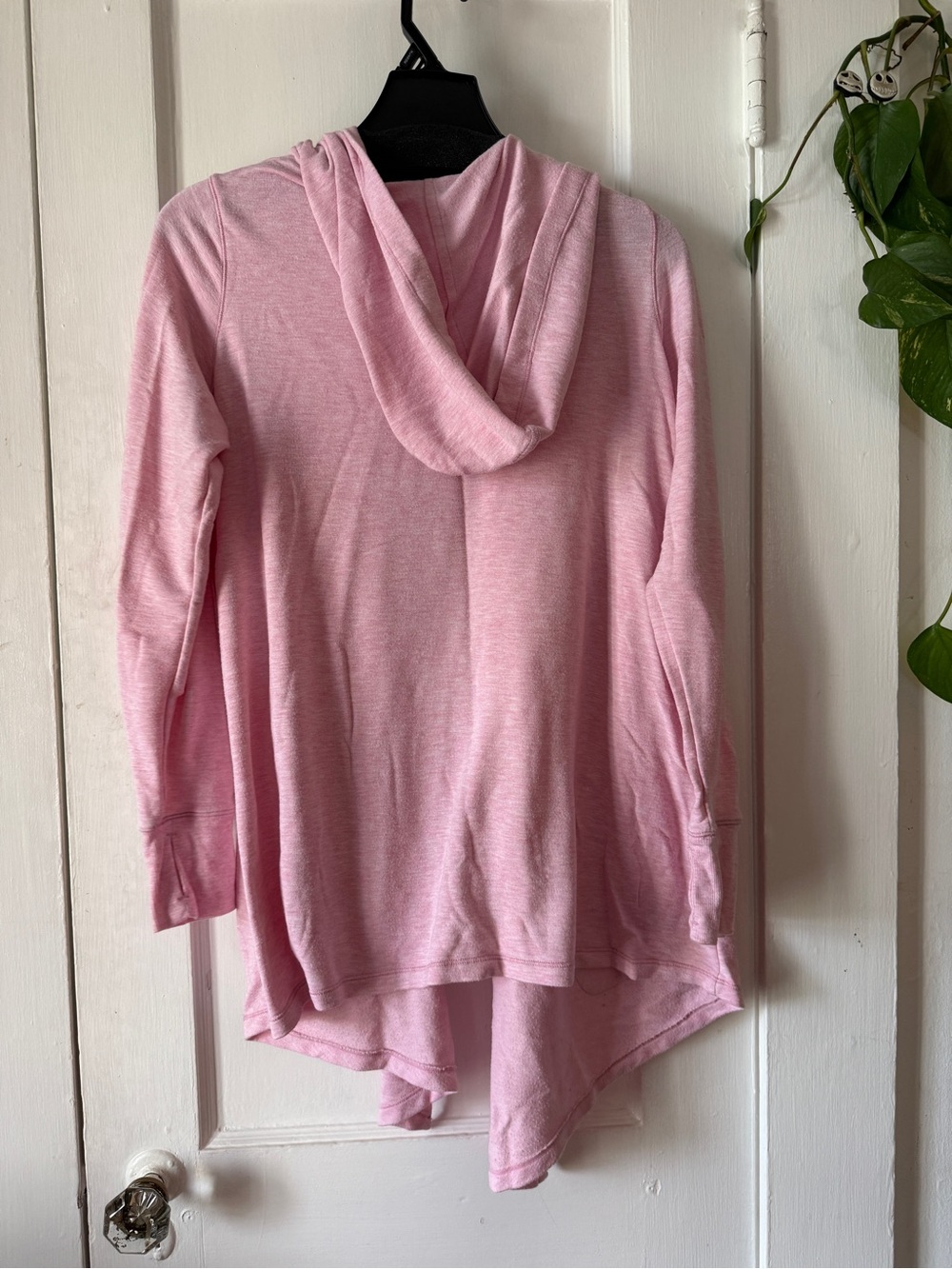 Cuddl Duds Light Pink Open-Front Hooded Cardigan - Picture 7 of 10